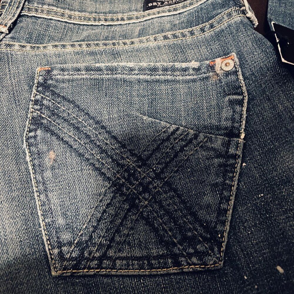 NEW James cured by seun jeans Size 29 Inseam 32"X35” Low Rise Vintage Boot Cut